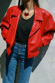 Red Leather Wilsons Jacket