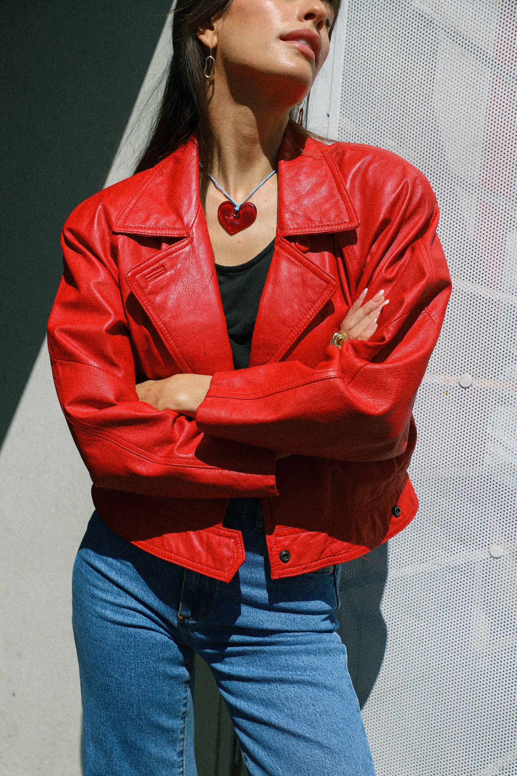 Red Leather Wilsons Jacket