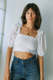 White Addison Blouse