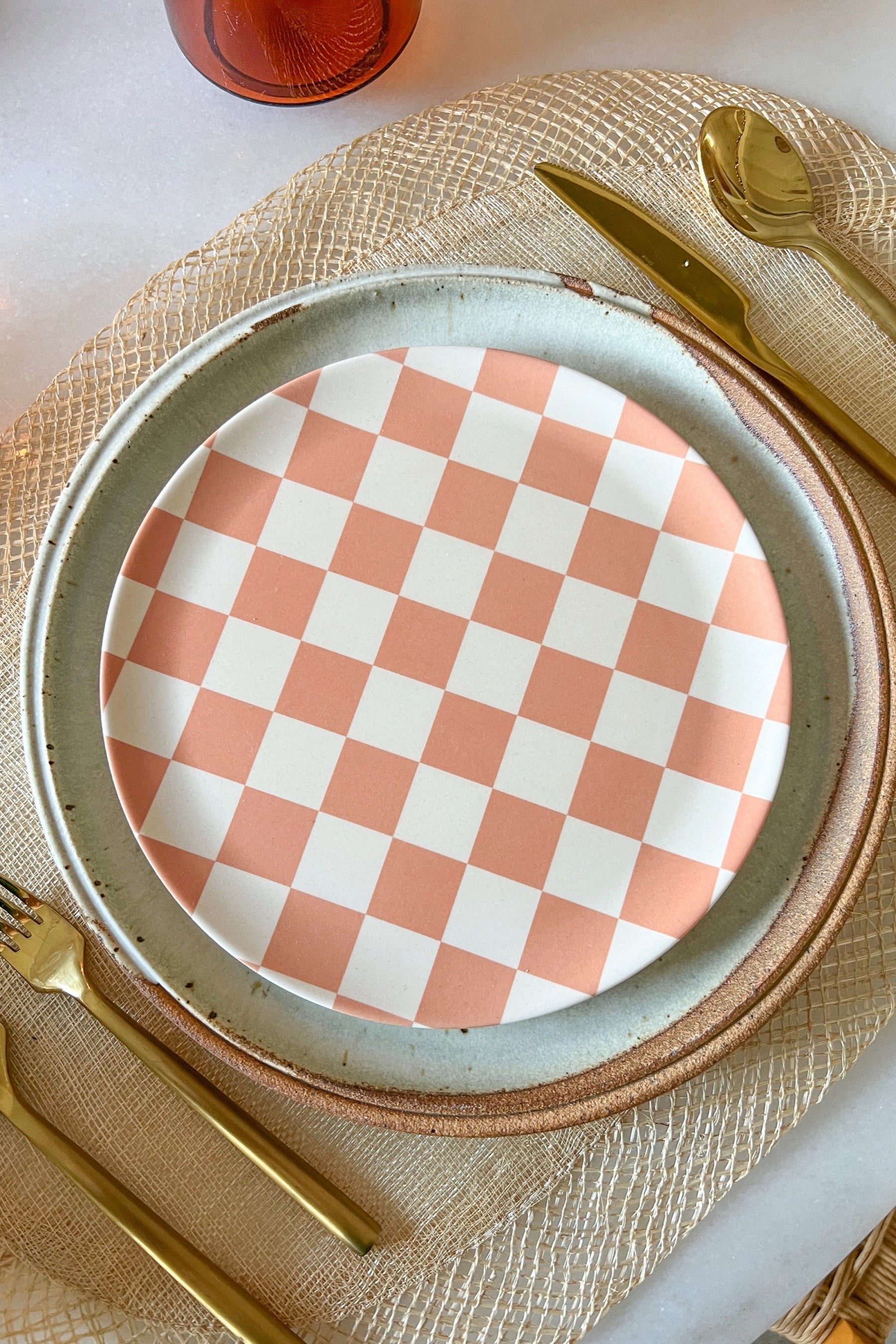 Coco Check Side Plate Set