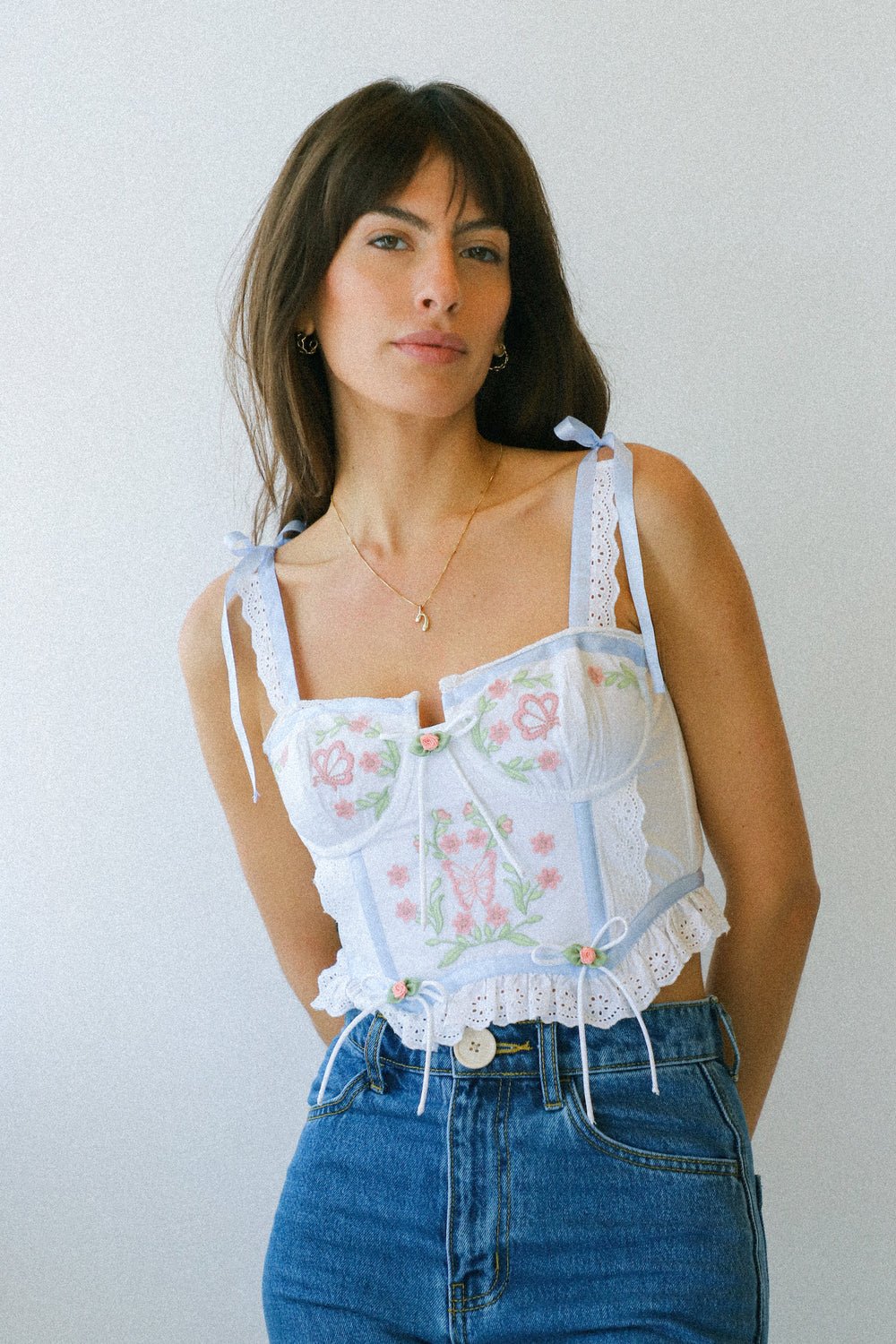 Embroidered Patricia Crop Top