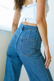 Dark Denim Flora Pant