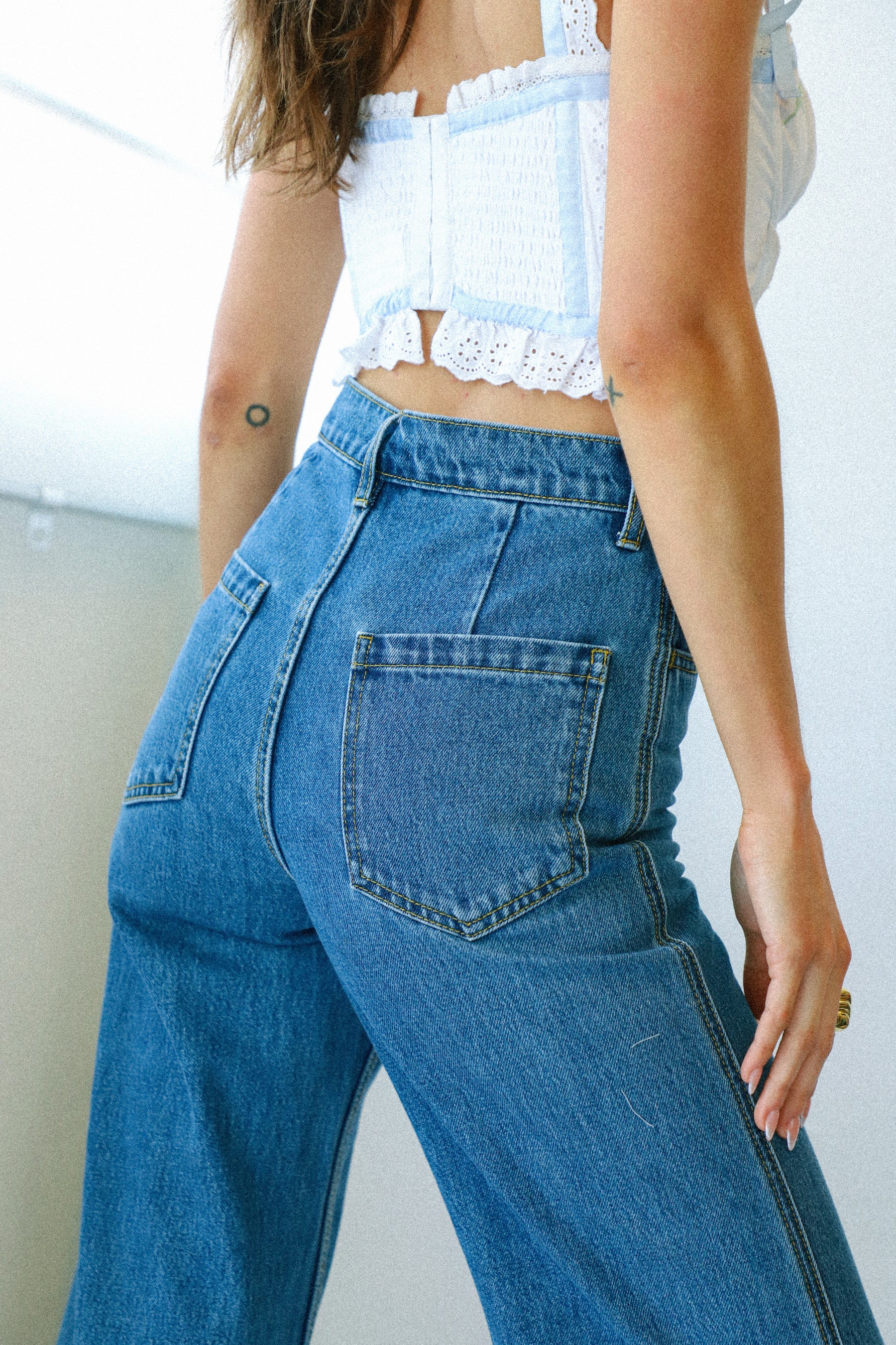 Dark Denim Flora Pant