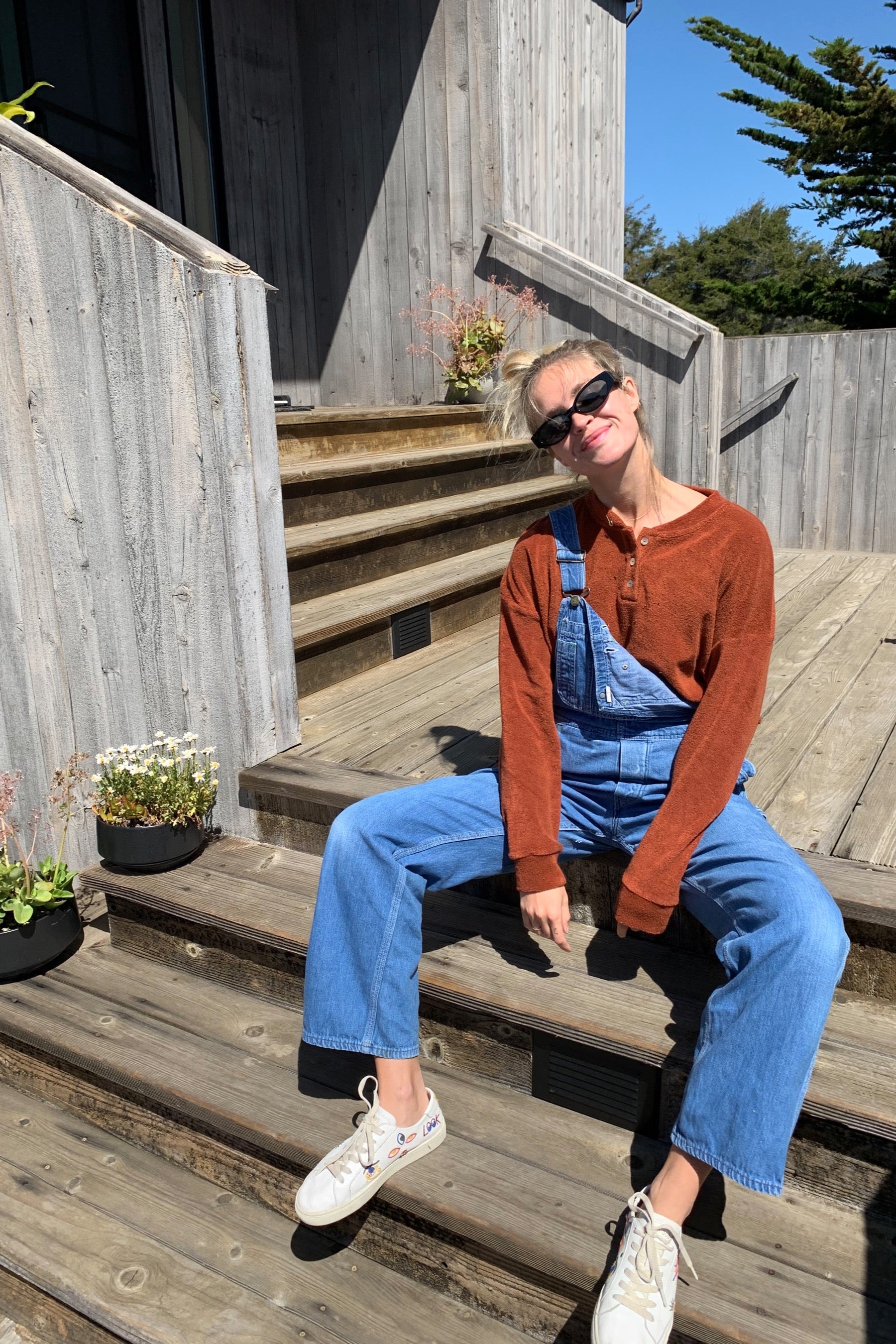 Cinnamon Terry Henley Sweatshirt