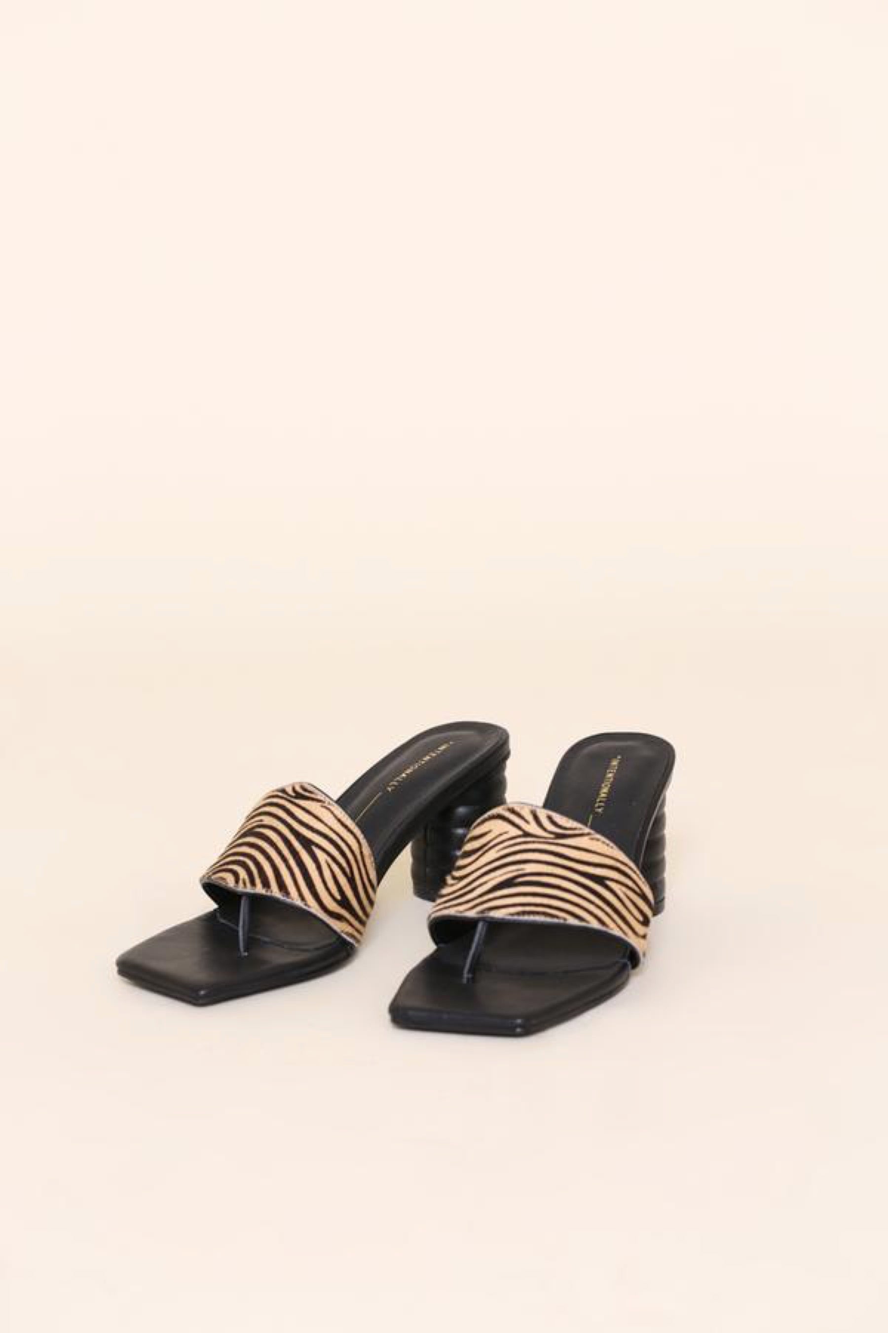 Beige Zebra Kristina Heel