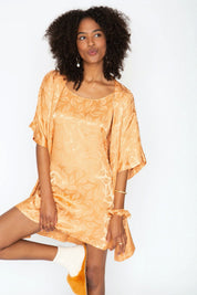 Tangerine Palm Short Robe