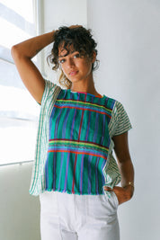 Green Huipil Top