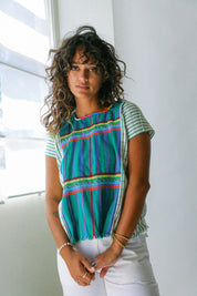 Green Huipil Top