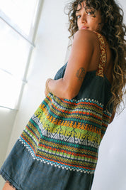 Embroidered Ribbon Dress