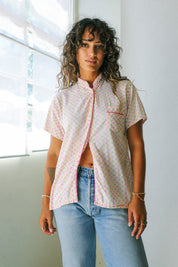 Diamond Tile Print Top