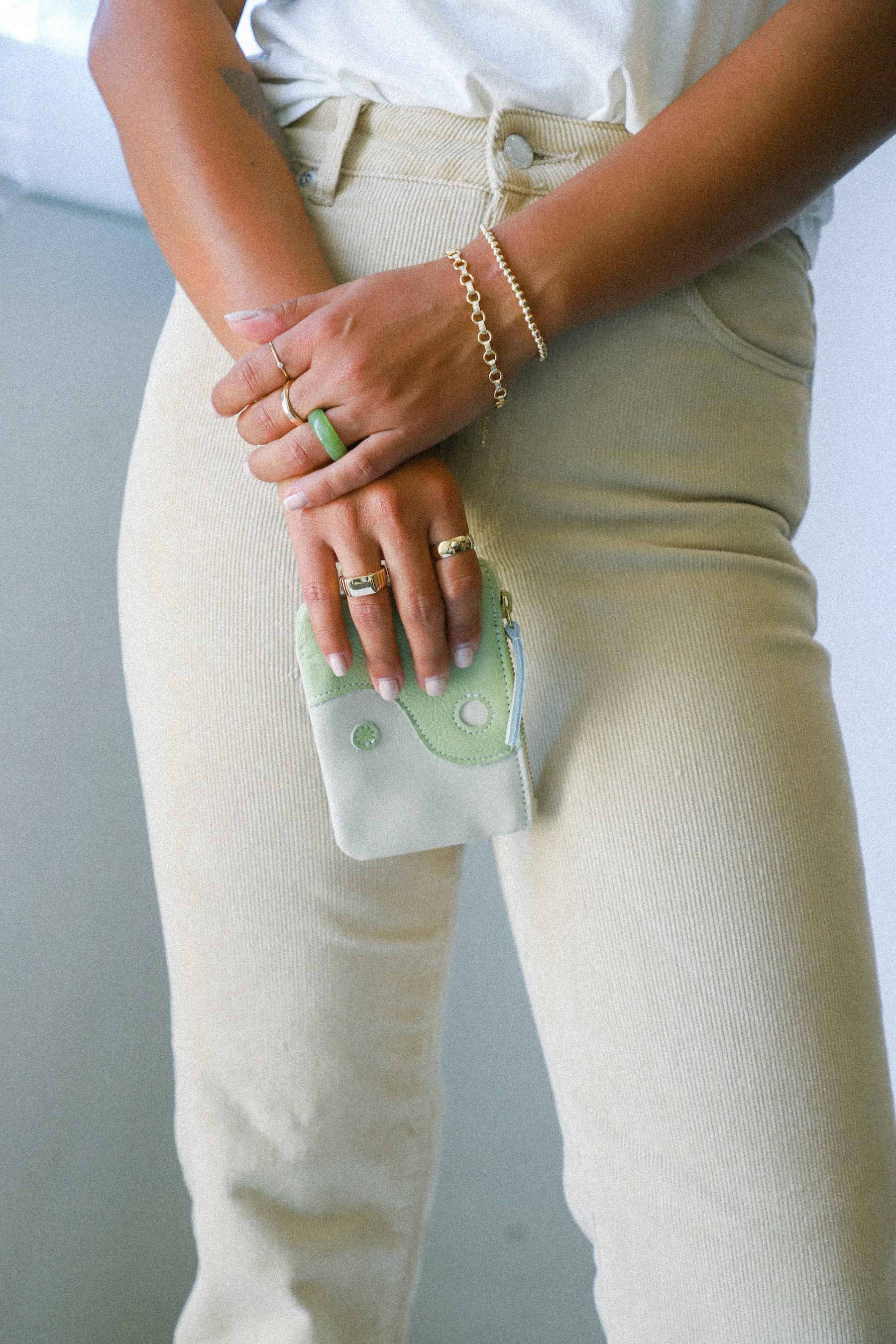 X Prism Avocado + Cream Yin Yang Coin Pouch