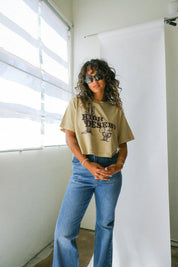 X Prism Tan High Desert Crop Tee