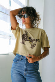 X Prism Tan High Desert Crop Tee