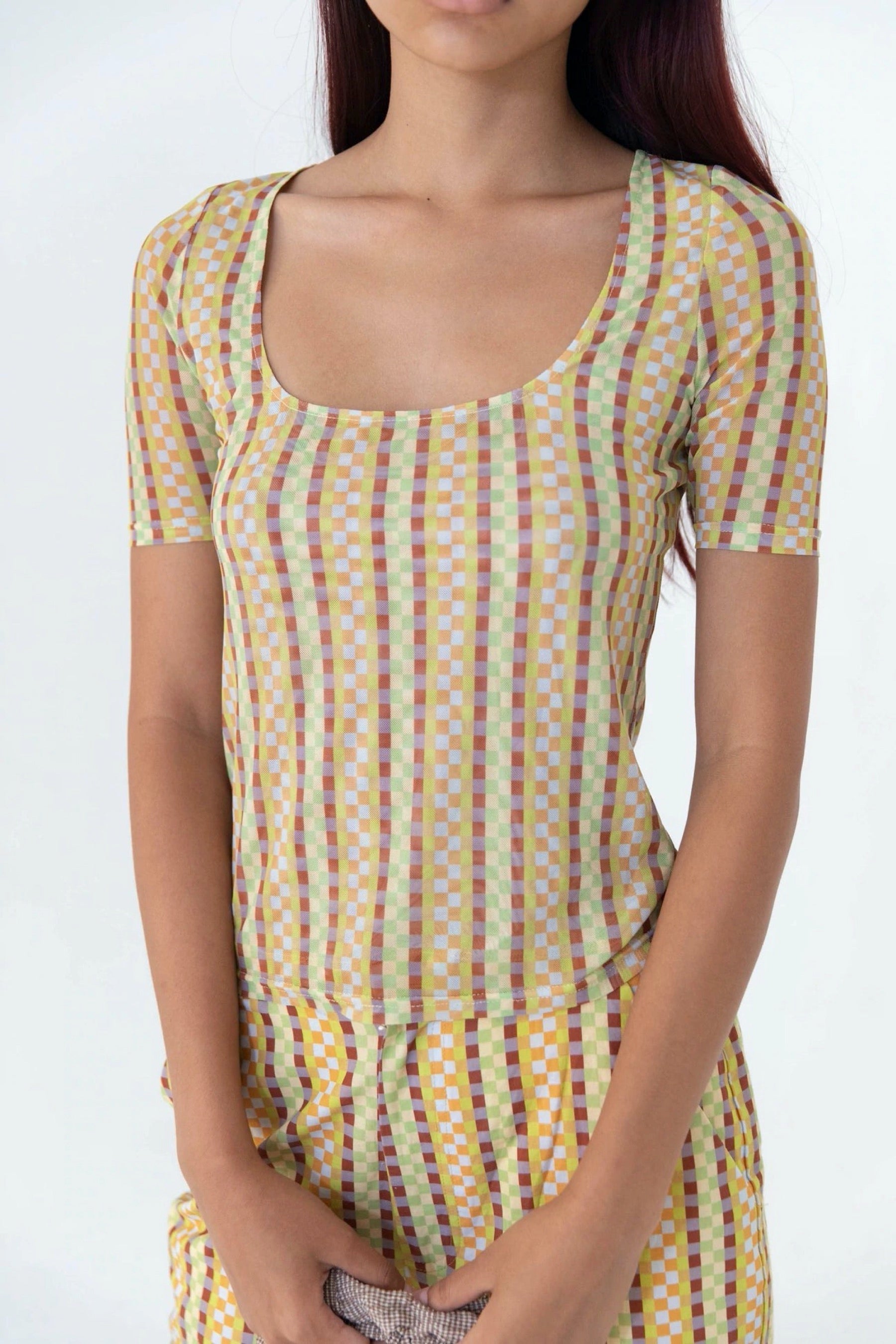 Yellow Brick Judy Mesh Top
