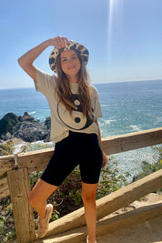 Washed White Yin Yang Basic Tee