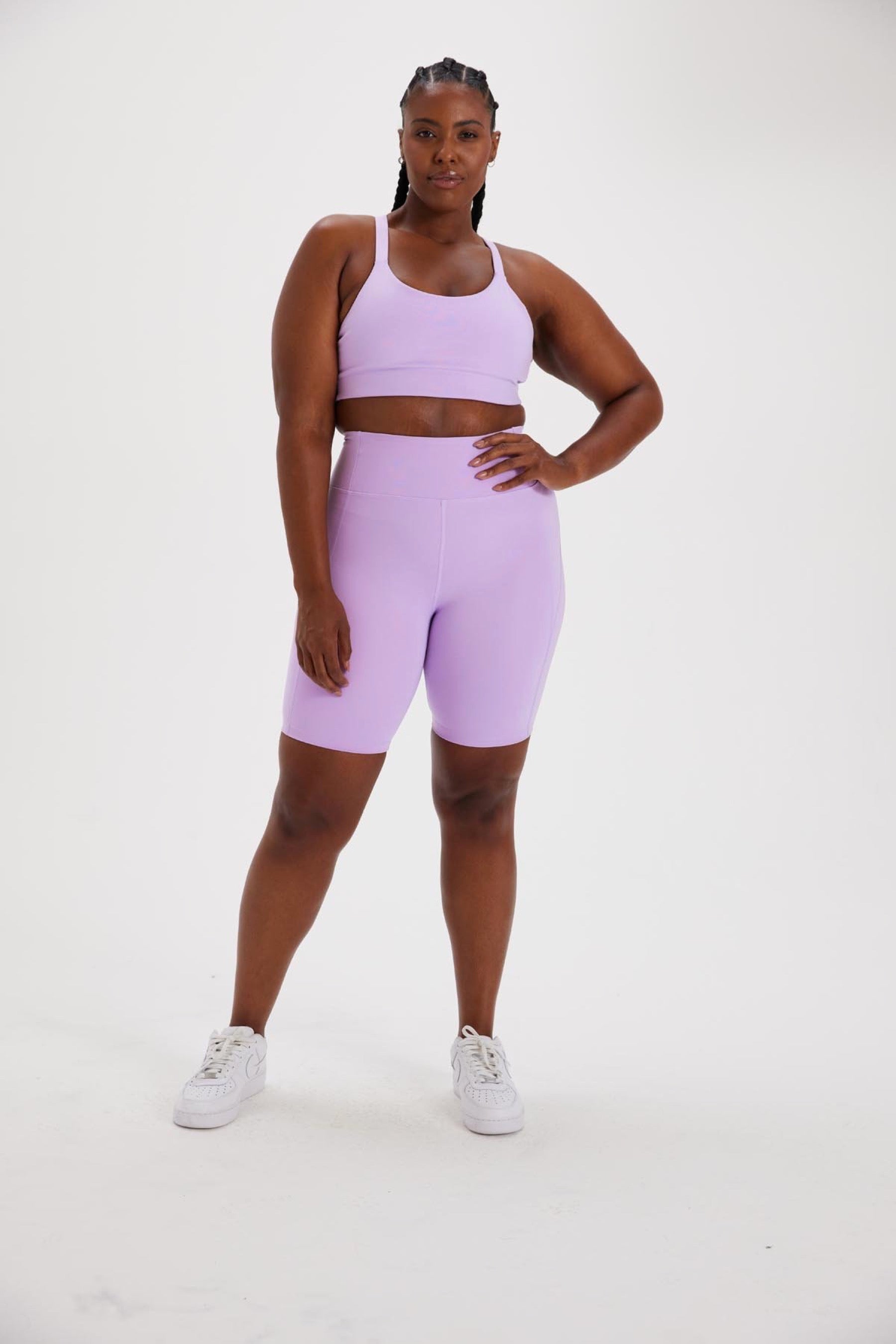 Lilac High-Rise Bike Short