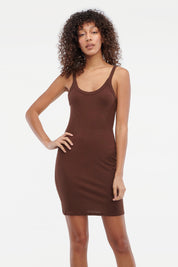Chocolate Maya Slip Dress