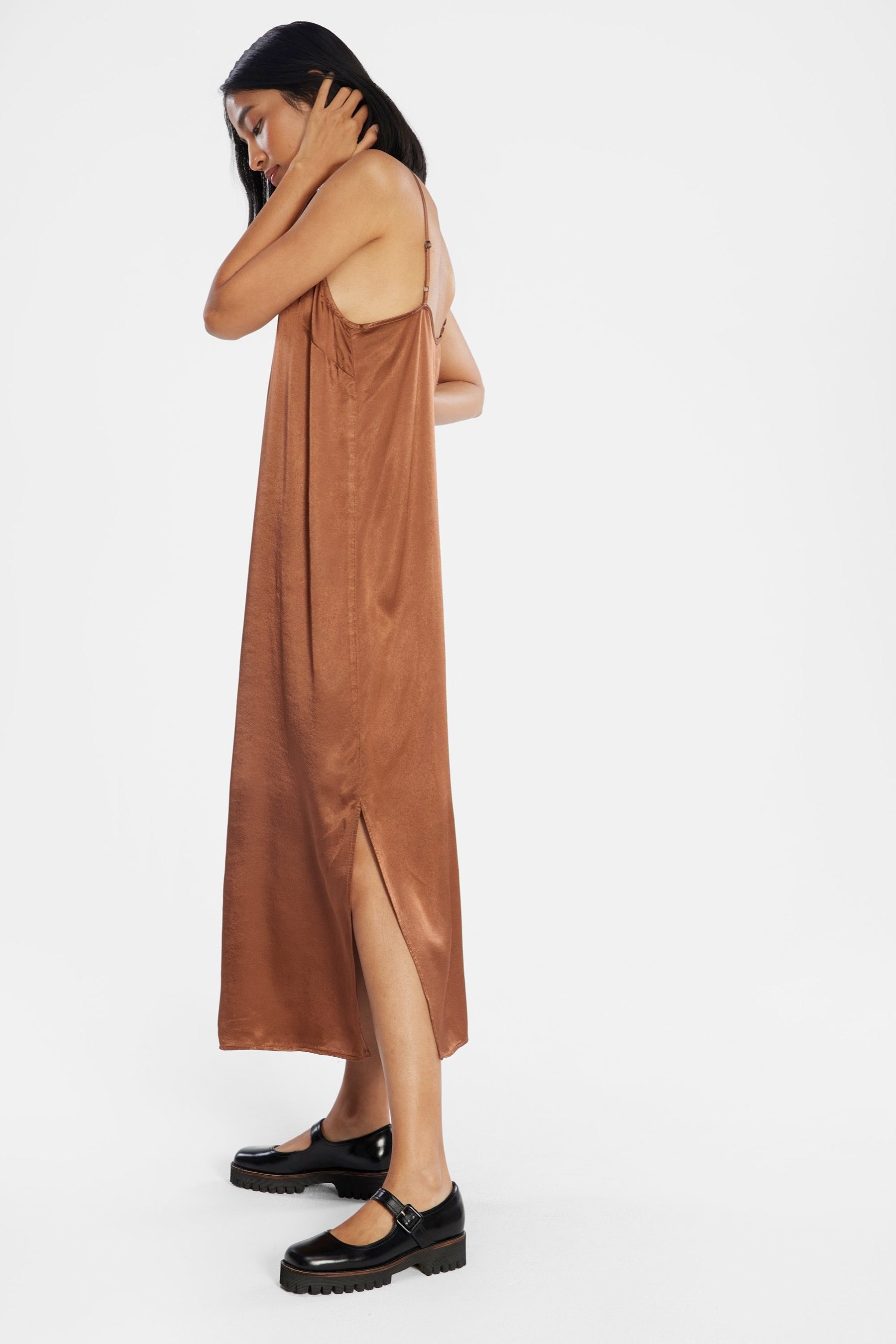 Mocha Leia Slip Dress