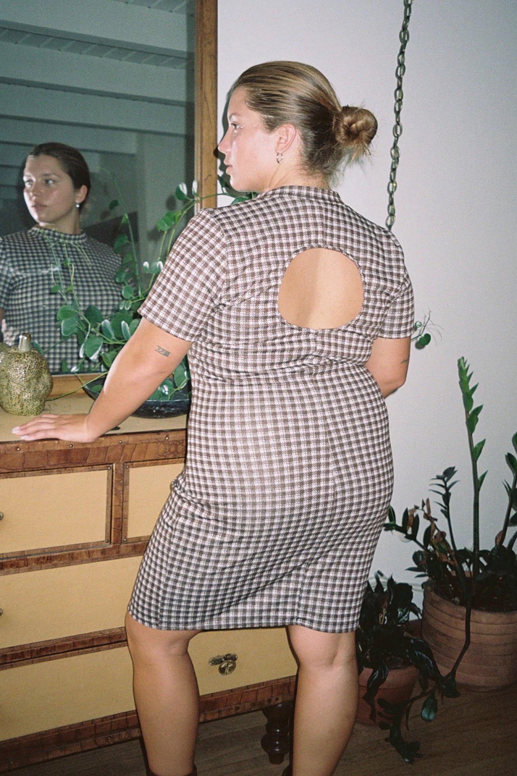 Cocoa Plaid Tai Dress