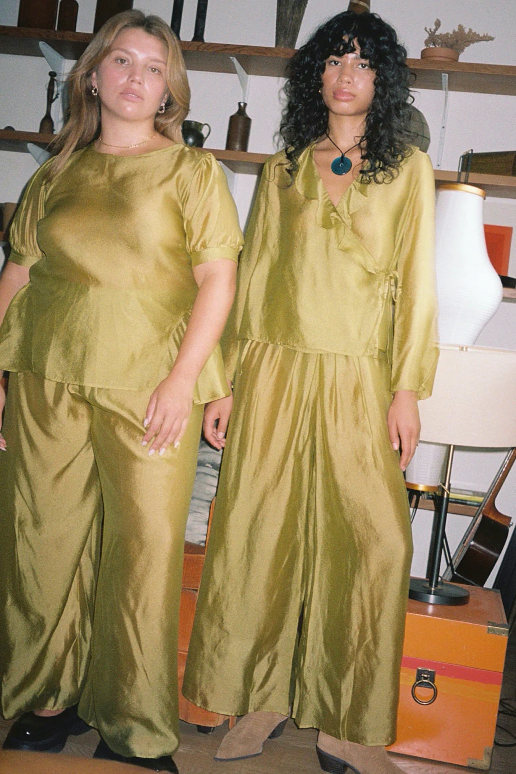 Chartreuse Petra Blouse