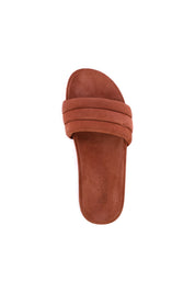 Terracotta Suede Low Key Slide