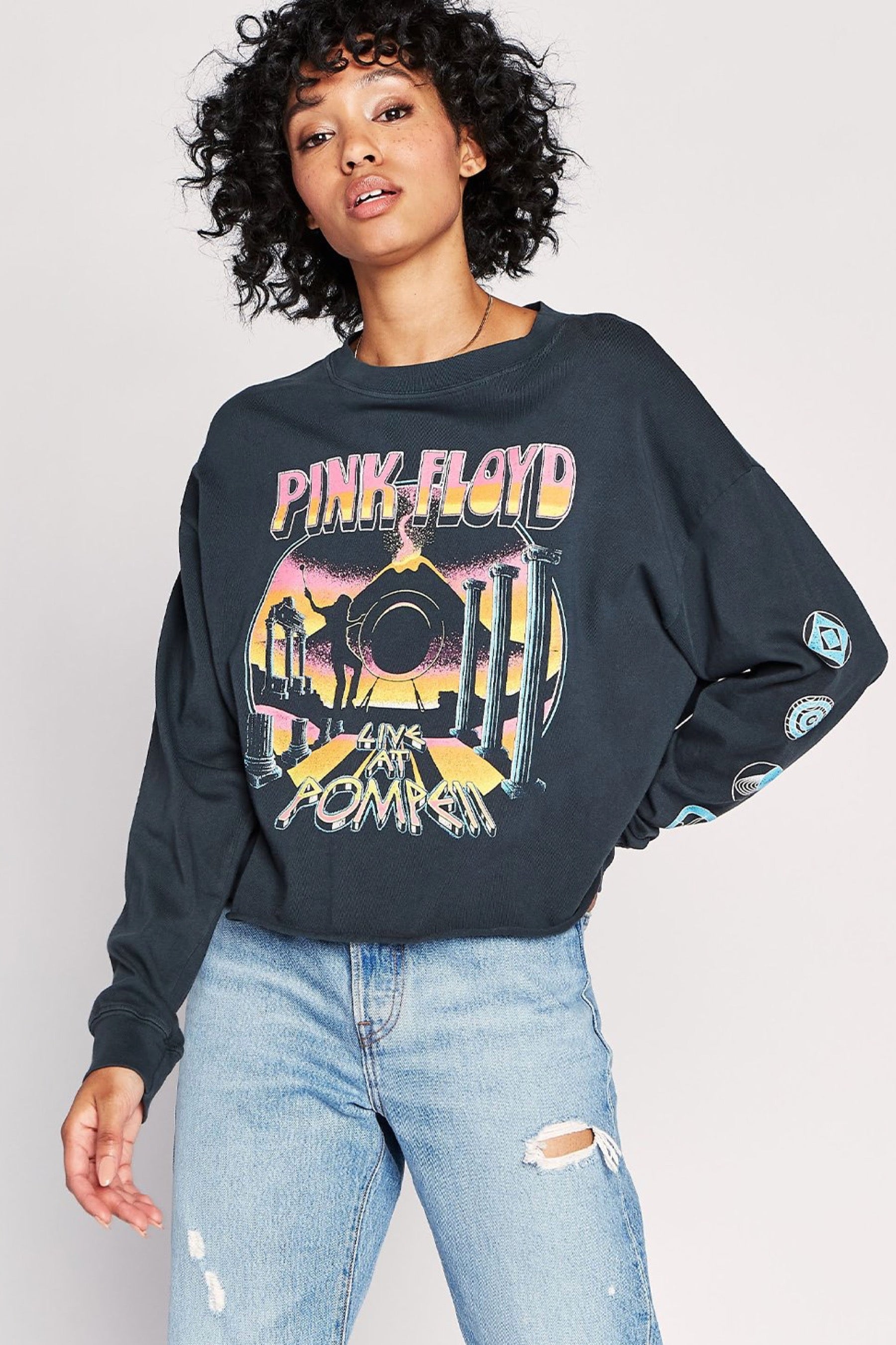 Pink Floyd Pompeii Long Sleeve Crop
