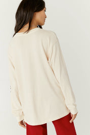 Queen Of Hearts Oversized Long Sleeve Tee