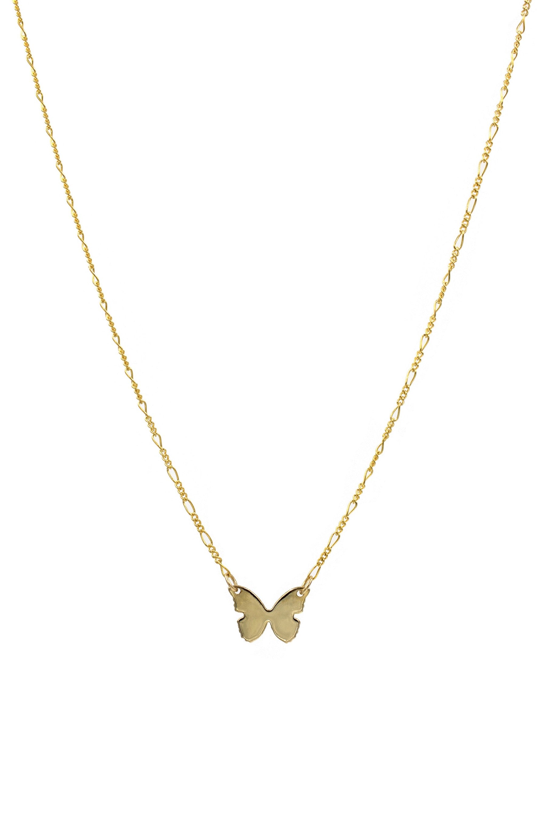Gold Large Butterfly Necklace