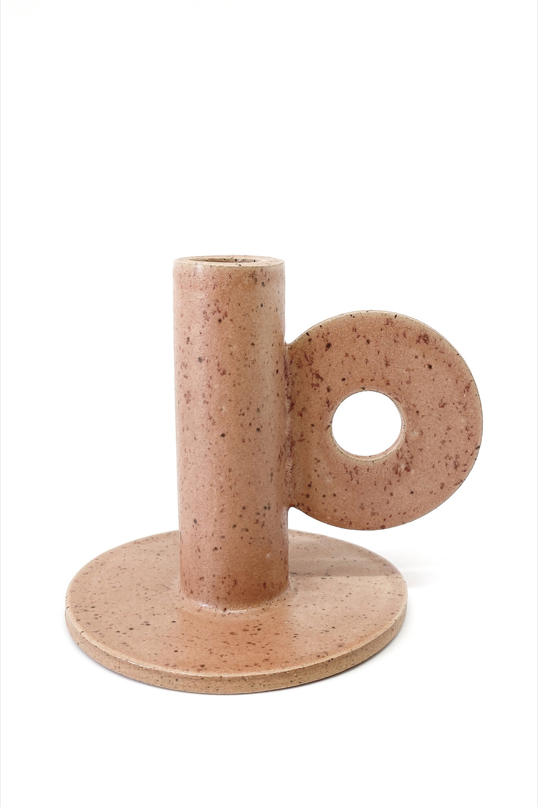 Peach Loop Candle Holder
