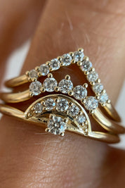 White Diamond Cleo Arch Ring