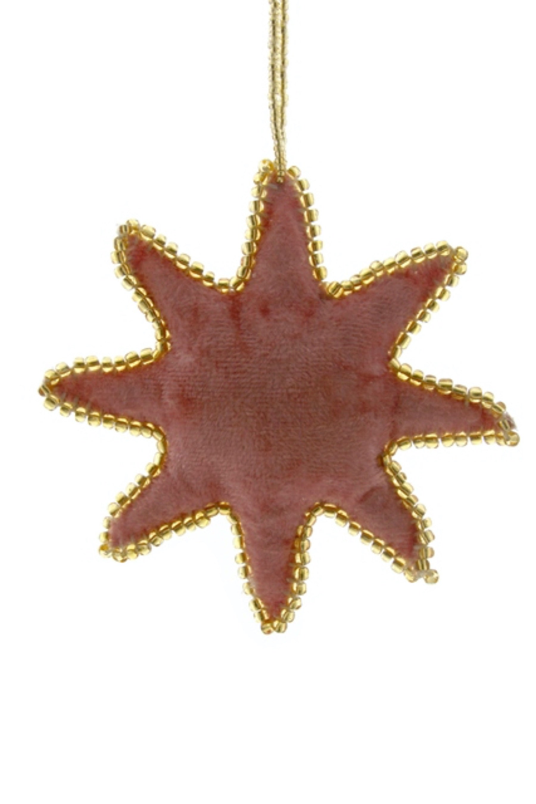 Rose Velvet Point Star Ornament