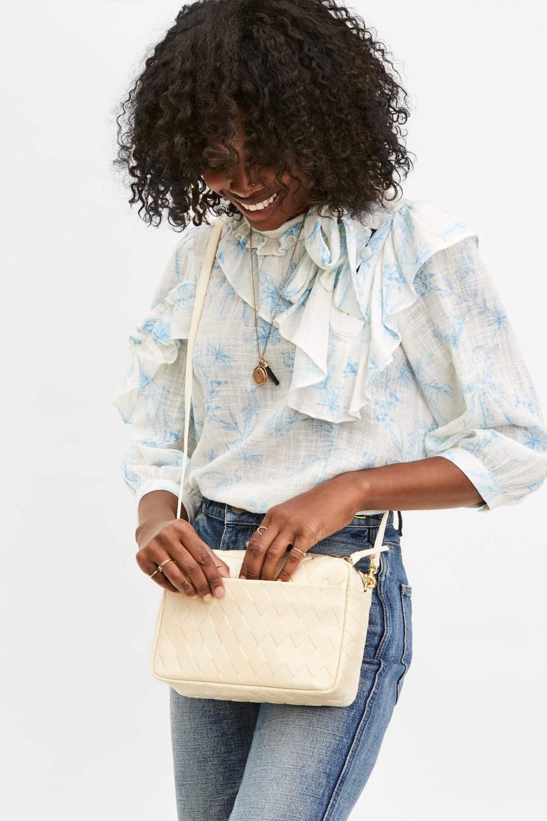 Cream Diamond Marisol Bag
