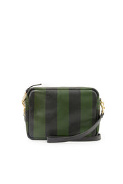 Black + Fern Striped Midi Sac