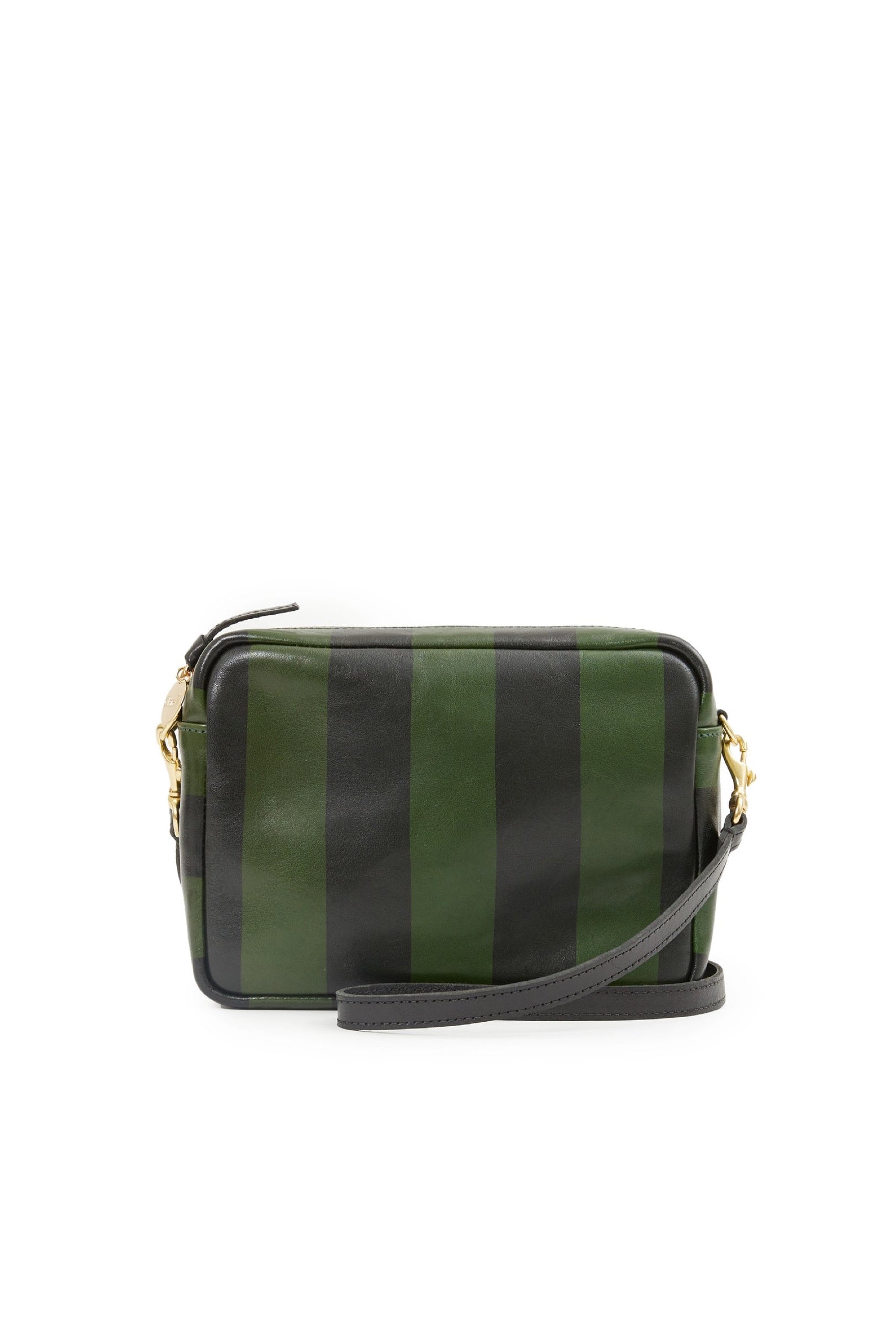 Black + Fern Striped Midi Sac