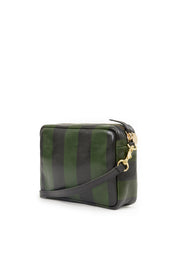 Black + Fern Striped Midi Sac