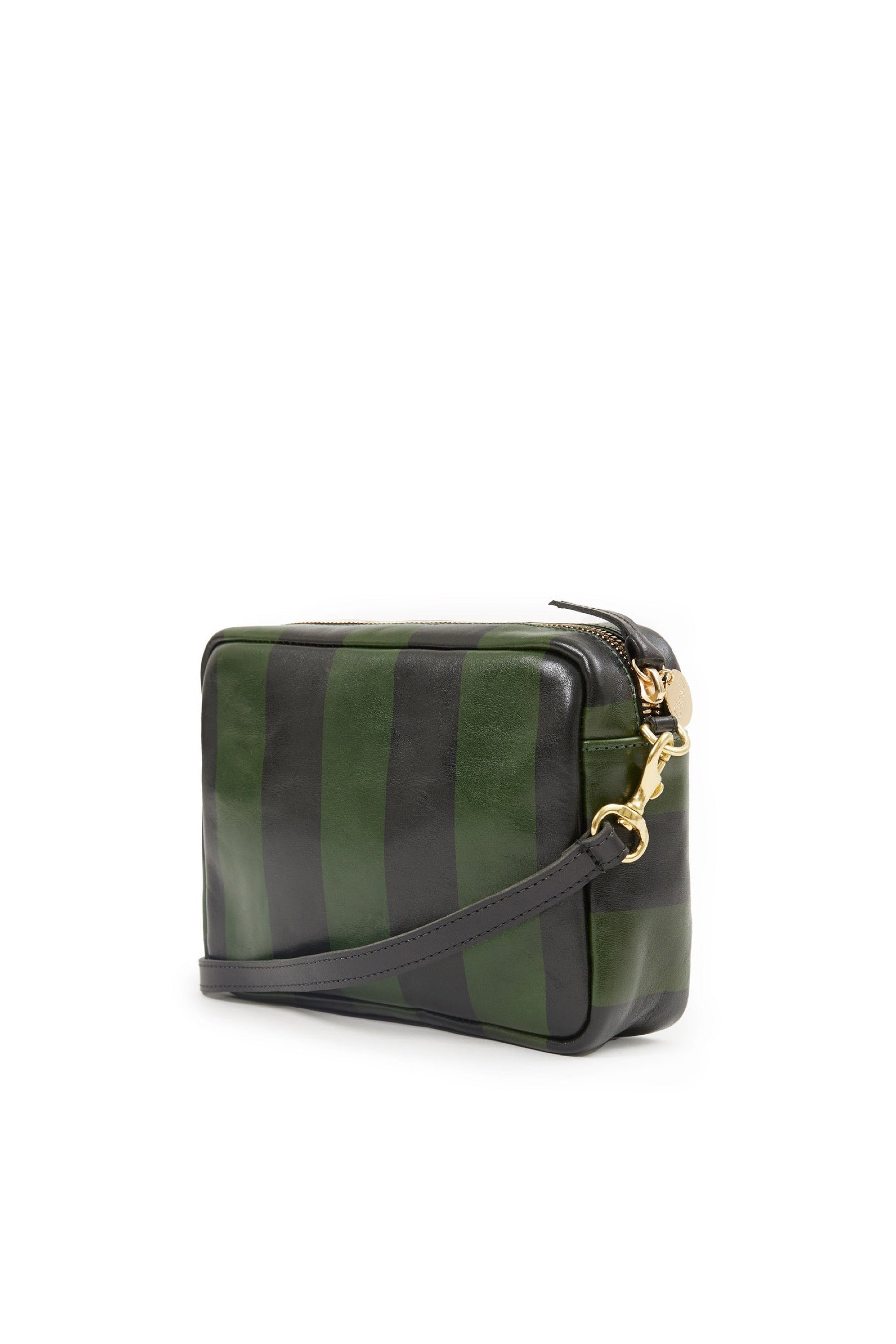 Black + Fern Striped Midi Sac