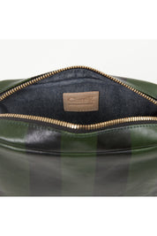 Black + Fern Striped Midi Sac
