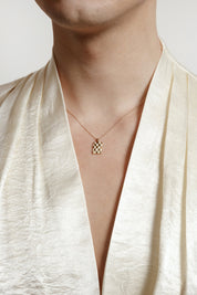 Cream + Gold Penny Necklace