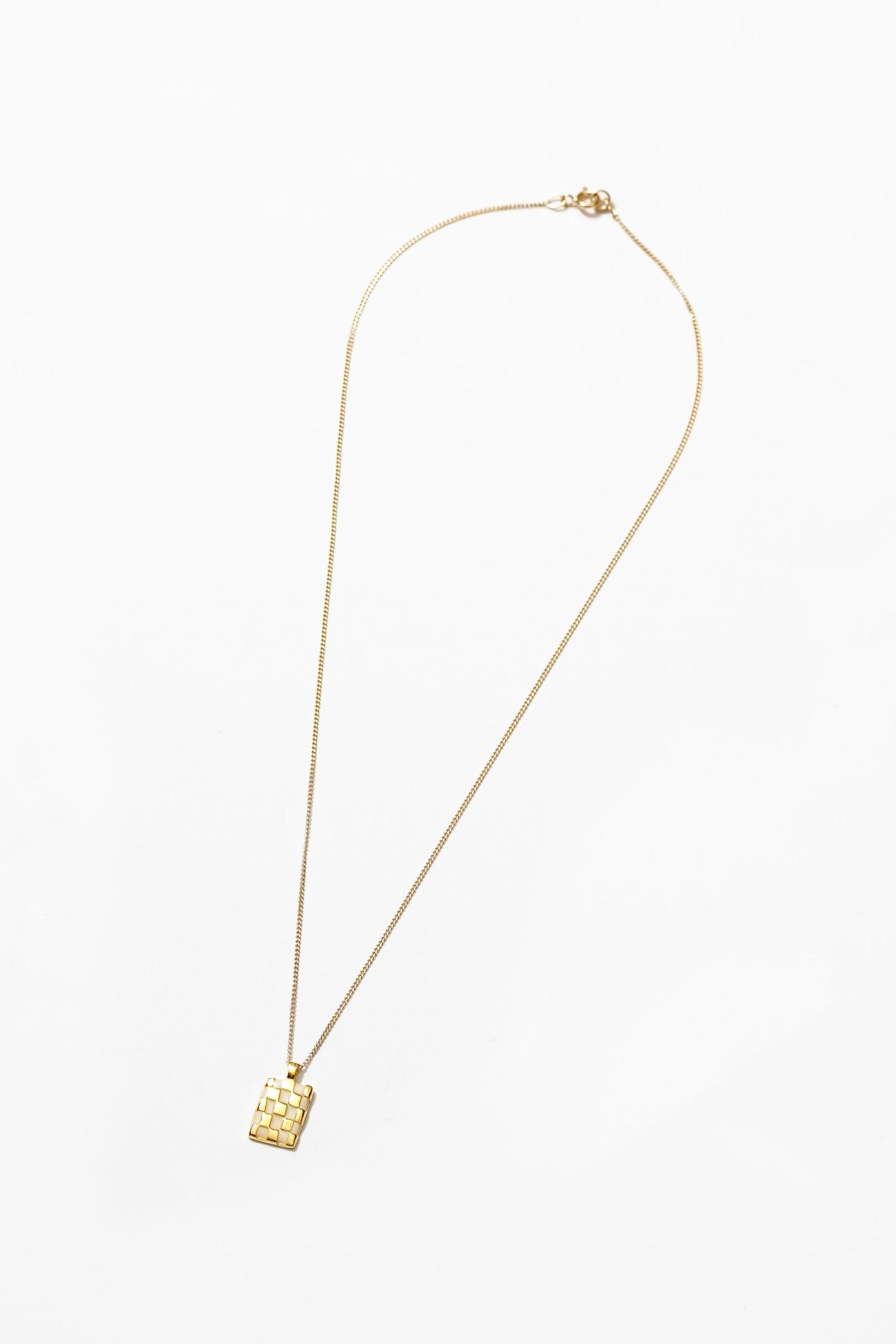 Cream + Gold Penny Necklace