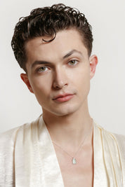 Green + Silver Penny Necklace