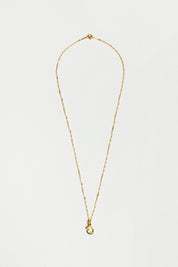 Gold Charm Swirl Necklace