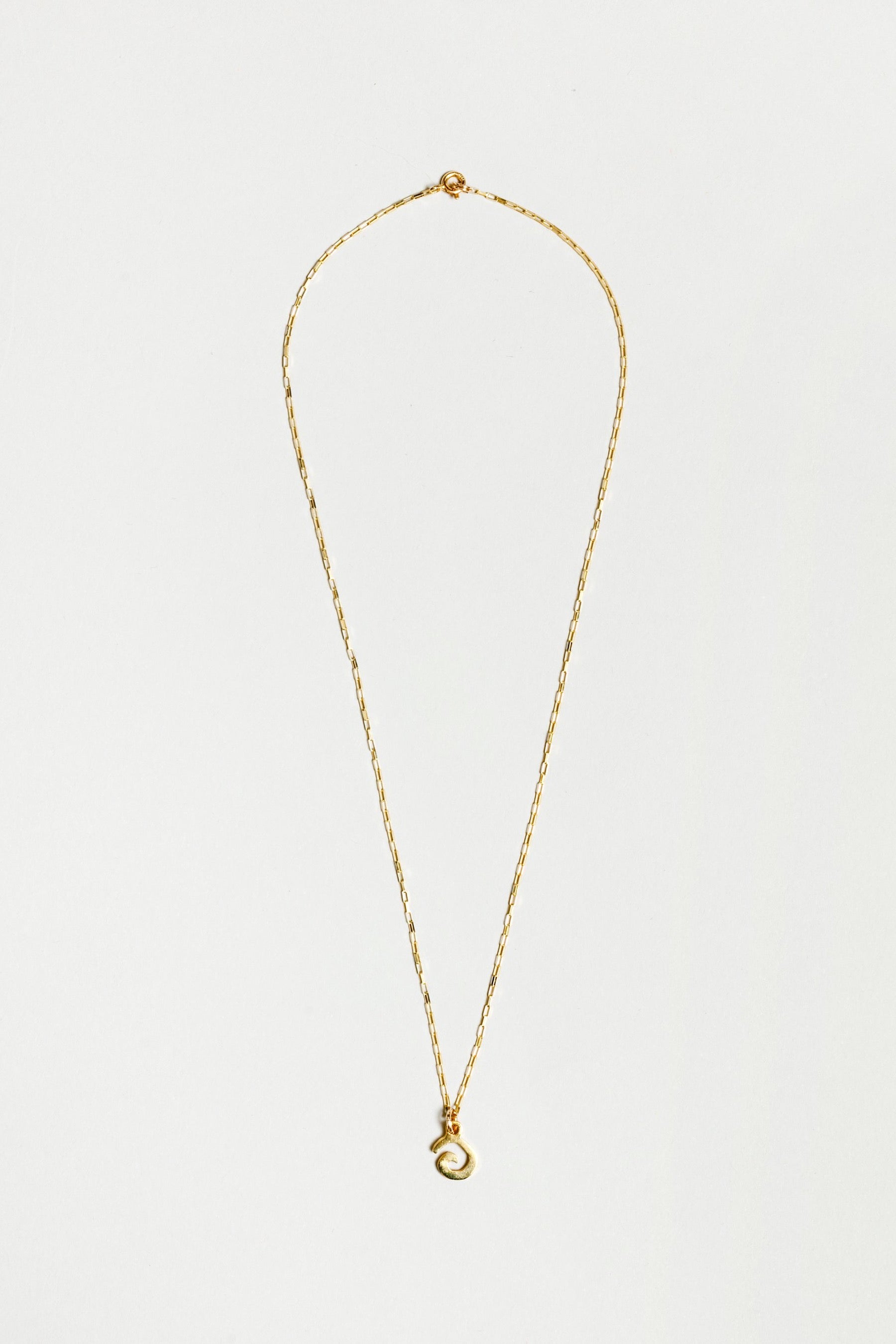 Gold Charm Swirl Necklace