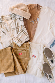 Cord Carpenter Pant - White