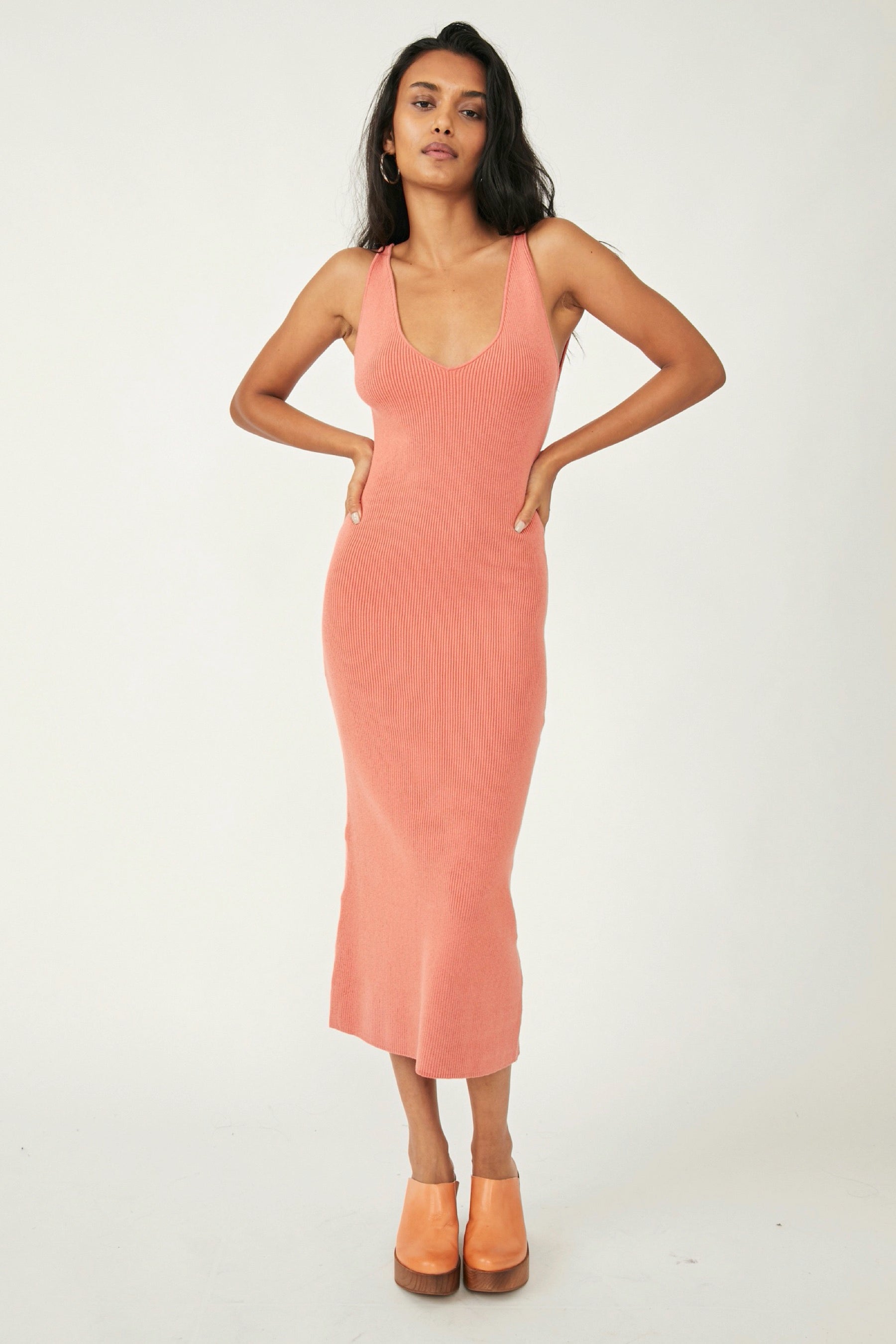 Faded Coral Daniela Sweater Dress