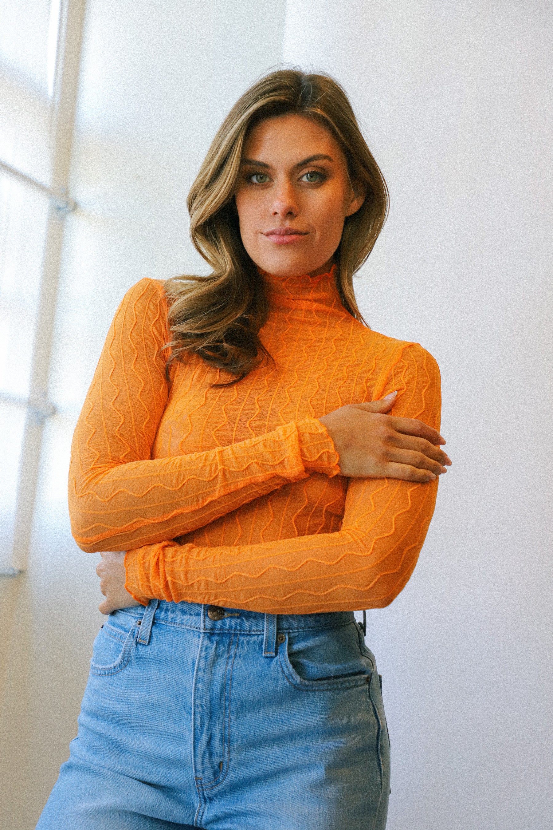Aperol Ross Mesh Thumbhole Top