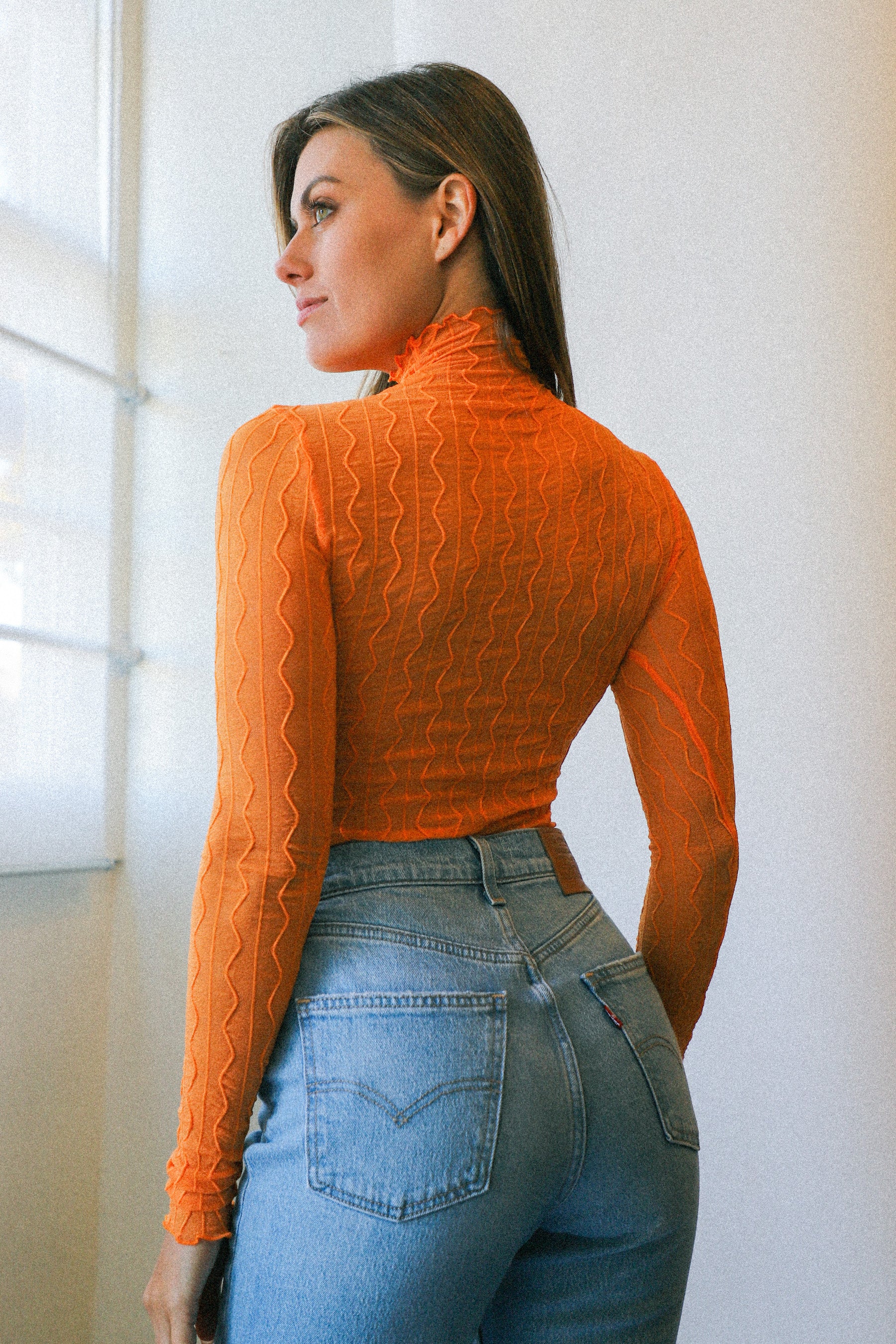 Aperol Ross Mesh Thumbhole Top