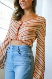 Diagonal Stripe Knit Top
