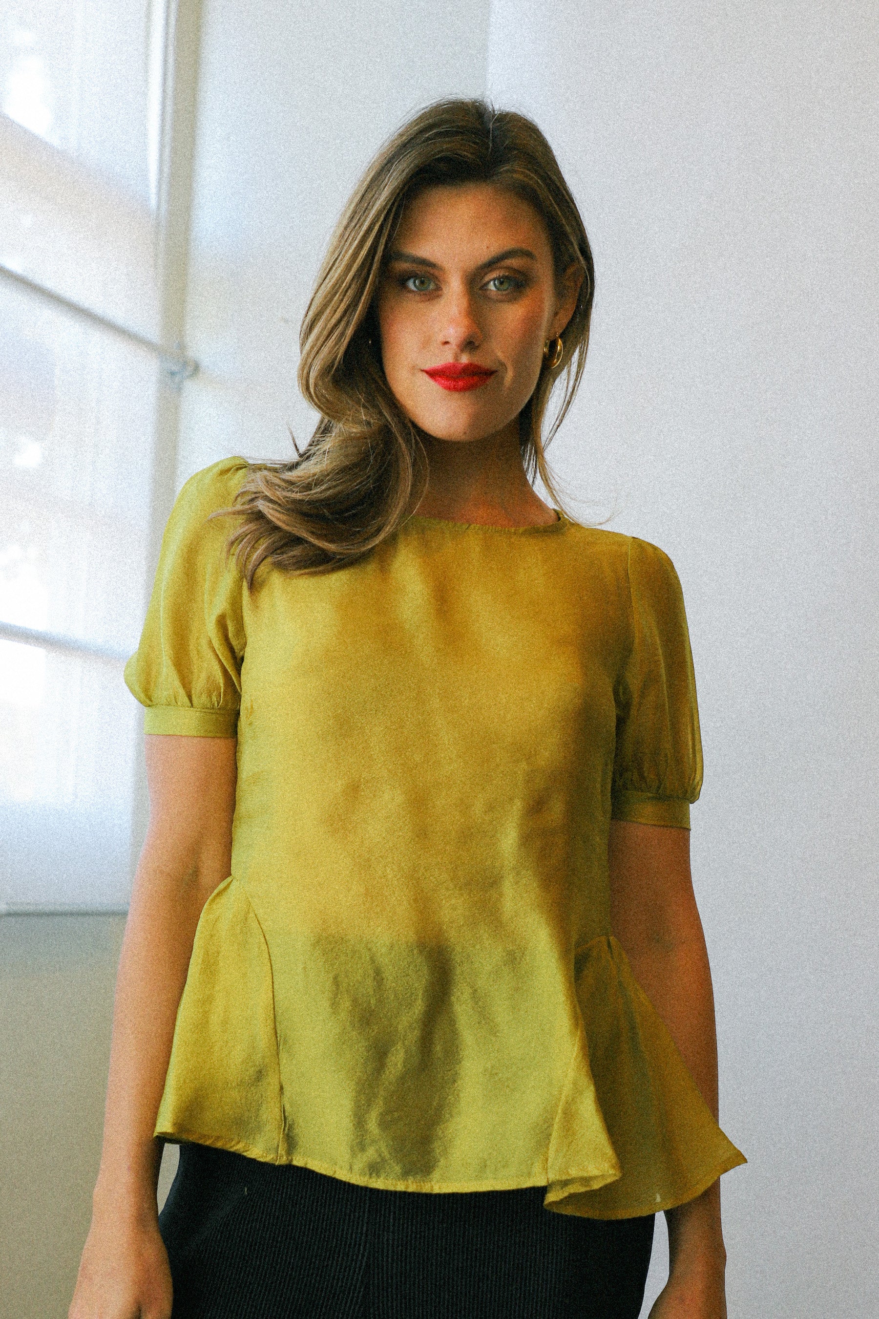 Chartreuse Petra Blouse