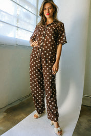 Brown Dots Joanna Top