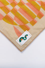 Peach Ochre Optic Wave Bandana
